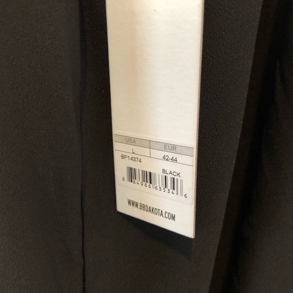 BB Dakota Black Racer Back Sheer Tank Top sz Large - Picture 3 of 6